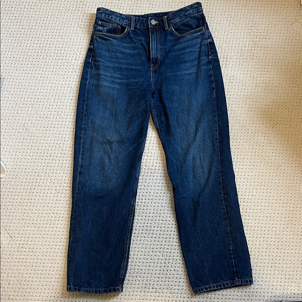 Zara High Waisted Mom Fit Jeans